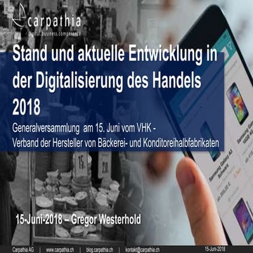 Stand und aktuelle Entwicklung in der Digitalisierung des Handels 2018