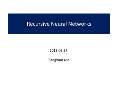 Recursive Neural Networks