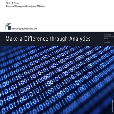 Making a Difference through Analytics