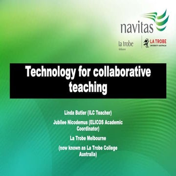 Technology for collaborative teaching