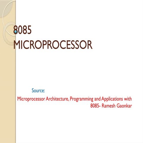 Assembly Language Programming Of 8085 | PPT
