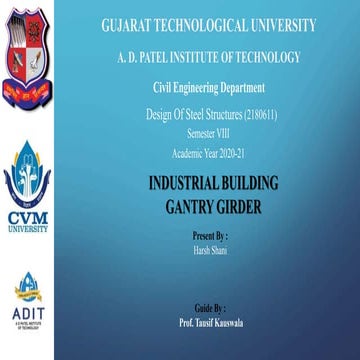 INDUSTRIAL BUILDING  GANTRY GIRDER