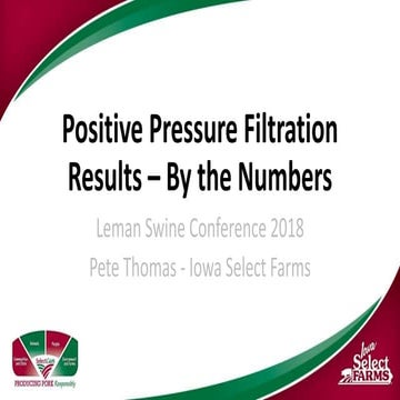 Dr. Pete Thomas - Air Filtration by The Numbers