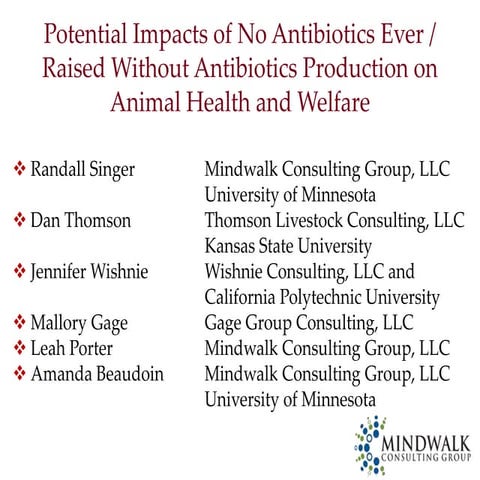 Dr. Peter Davies - Perceptions About Raising Food Animals Without Antibiotics
