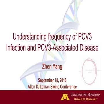 Dr. Zhen Yang - Understanding frequency of PCV3 Infection and PCV3-Associated...