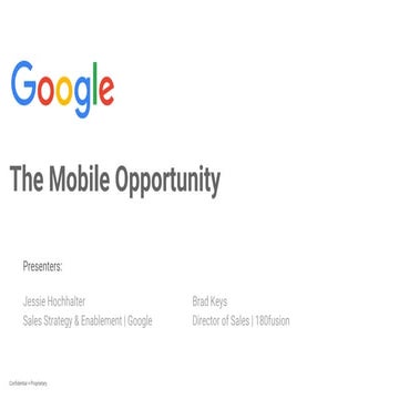 Google and 180fusion Present: The Mobile Opportunity