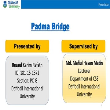 padma bridge presention