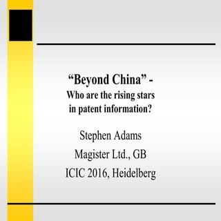 ICIC 2016: Patent Information - Loo...