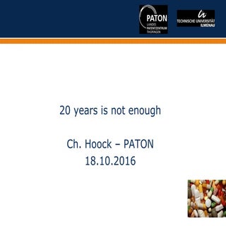 ICIC 2016: 20 Years is Not Enough