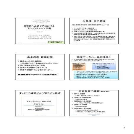 Blockchain EXE #14：ブロックチェーンの健康医療分野での応用（水島 洋 ｜ 国立保健医療科学院）