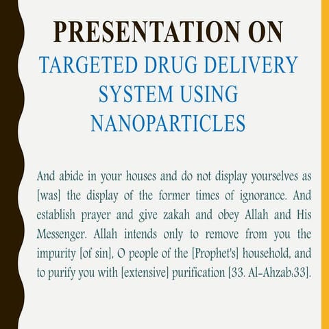 Targeted Drug Delivery System Using Nanoparticles