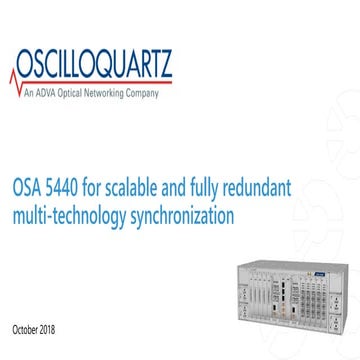 OSA 5440 for scalable and fully redunandant multi-technology synchronization