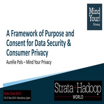 A Framework of Purpose and Consent for Data Security and Consumer Privacy