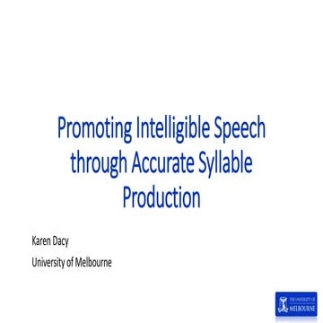 Pronunciation and syllables