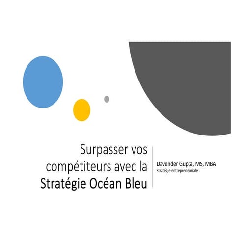 Surpasser vos competiteurs avec la Strategie ocean bleu