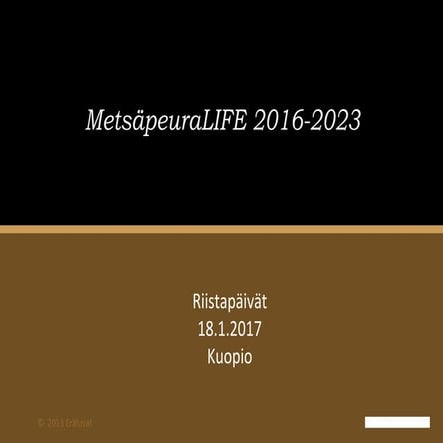 Sakari Mykrä - MetsäpeuraLIFE