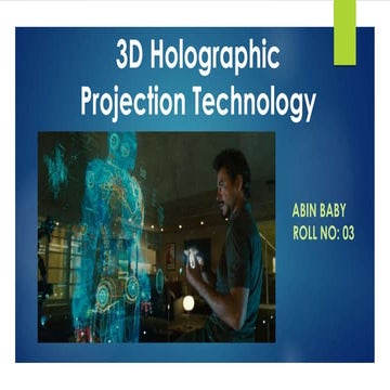 3D Holographic Projection Technology