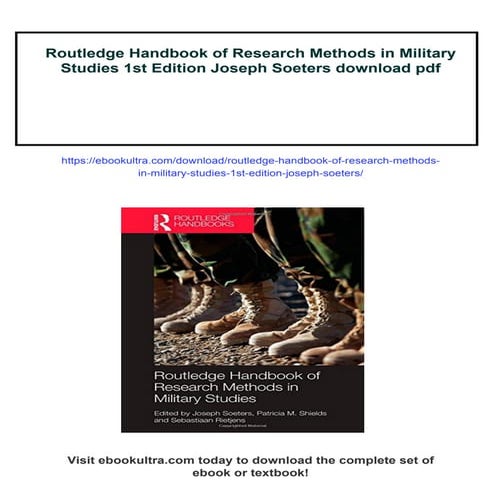 Routledge Handbook of Research Methods in Military Studies 1st Edition ...