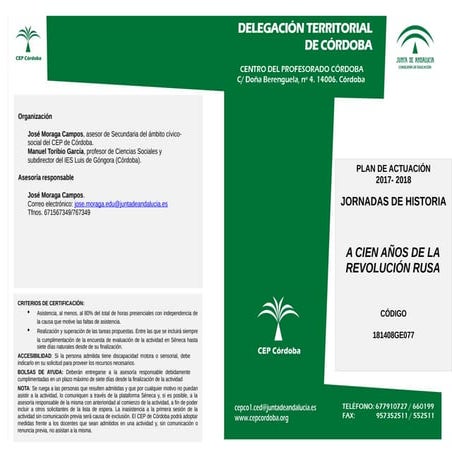 Jornadas de Historia. A cien años de la Revolución rusa