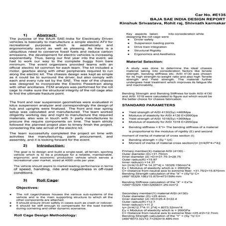 e-Baja Design Report