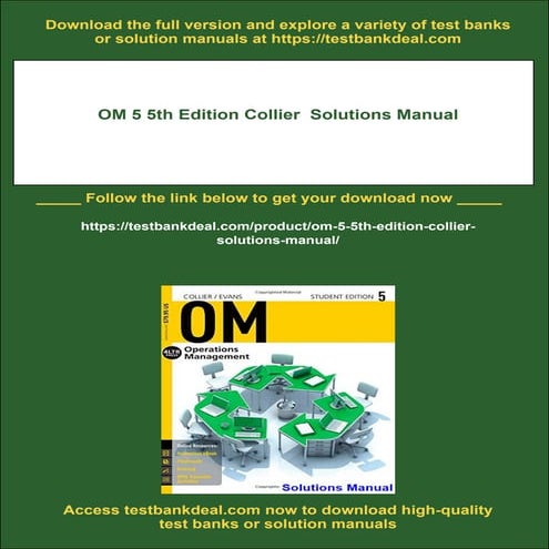 OM 5 5th Edition Collier Solutions Manual | PDF