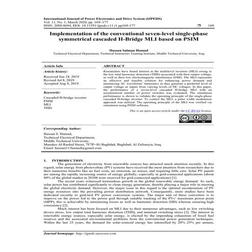 Implementation of the conventional seven-level single-phase symmetrical casca...