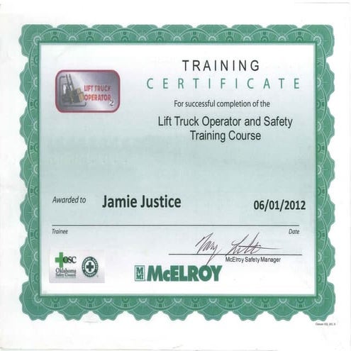 Lift Truck Operator and Safety