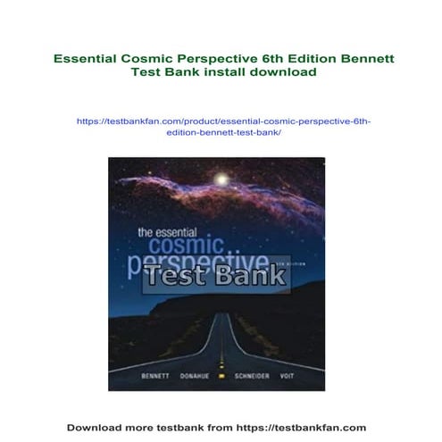 Essential Cosmic Perspective 6th Edition Bennett Test Bank