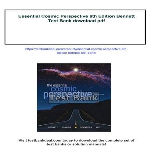 Essential Cosmic Perspective 6th Edition Bennett Test Bank