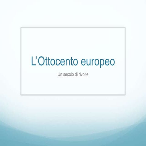 L'Europa tra il 1820 e il 1830
