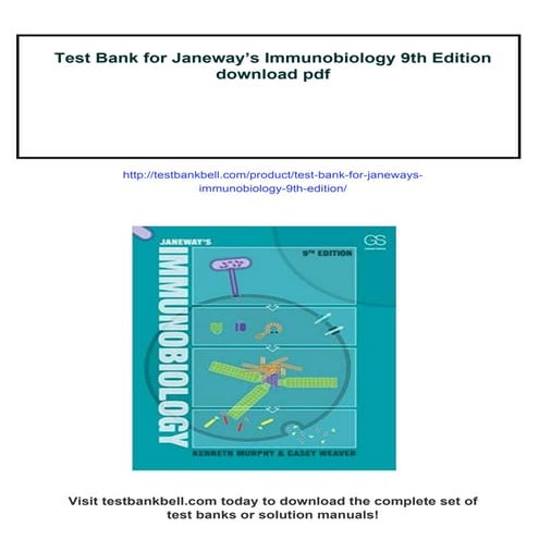 Janeways Immunobiology 9th Edition Murphy Test Bank | PDF
