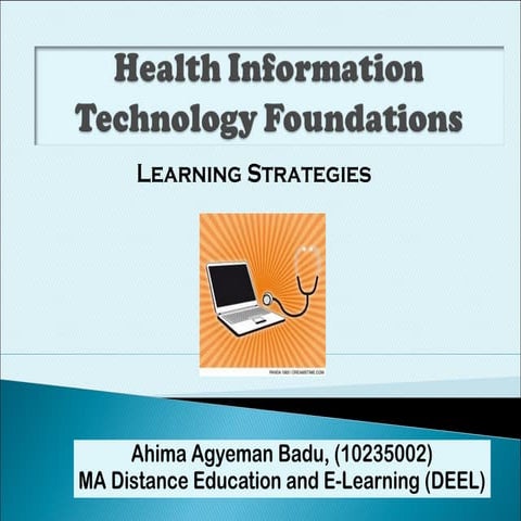 Health Information Technology Foundations
