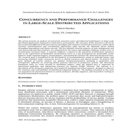 CONCURRENCY AND PERFORMANCE CHALLENGES IN LARGE-SCALE DISTRIBUTED ...