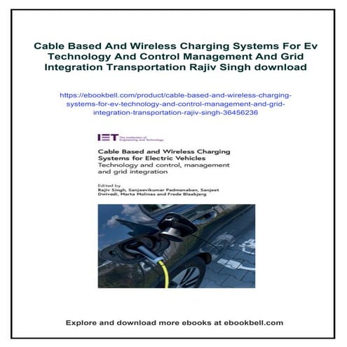 Cable Based And Wireless Charging Systems For Ev Technology And Control ...