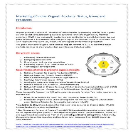 Marketing of organic products in India: An overview