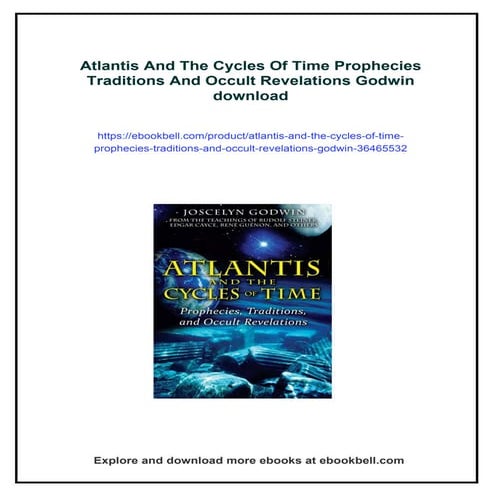 Atlantis And The Cycles Of Time Prophecies Traditions And Occult Revelations ...
