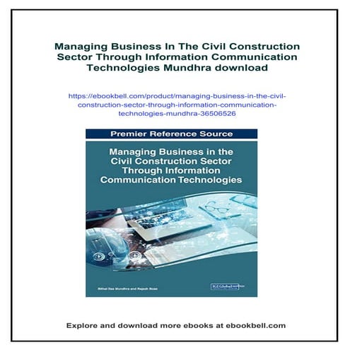Managing Business In The Civil Construction Sector Through Information ...