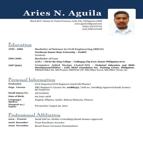 Aries N. Aguila new resume