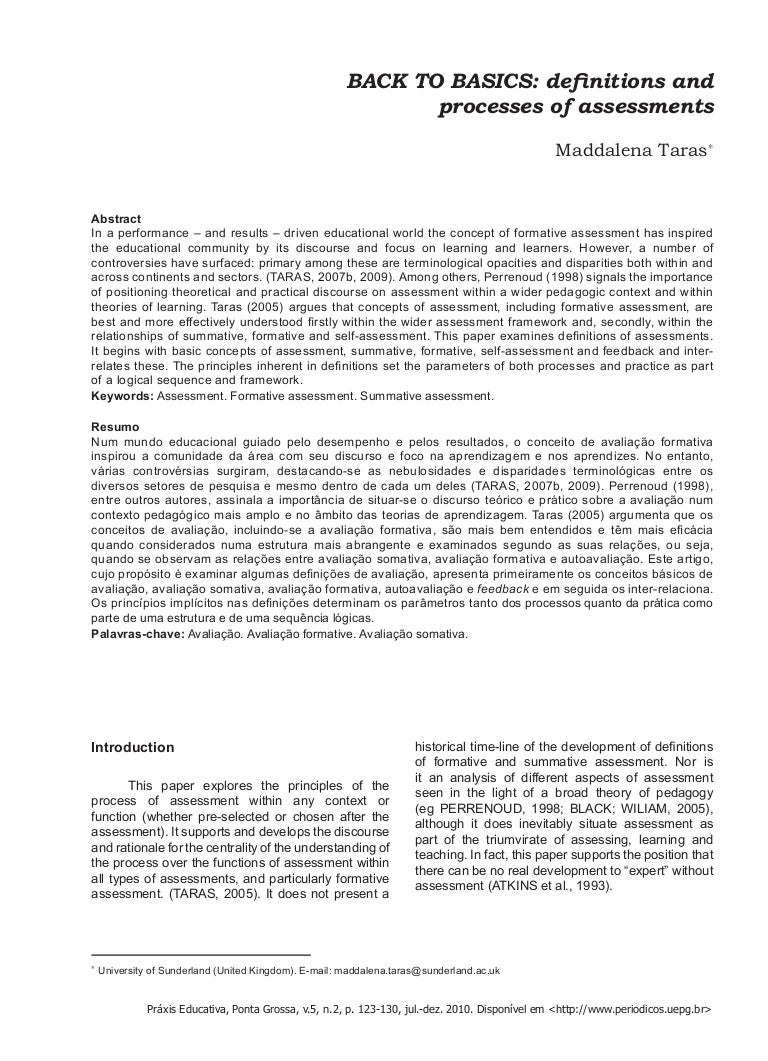Journal Assessment