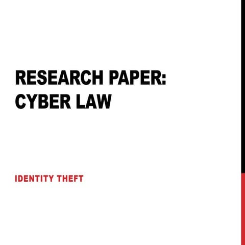 Cyber Law (Identity Theft)