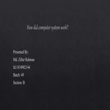 How did computer system work?