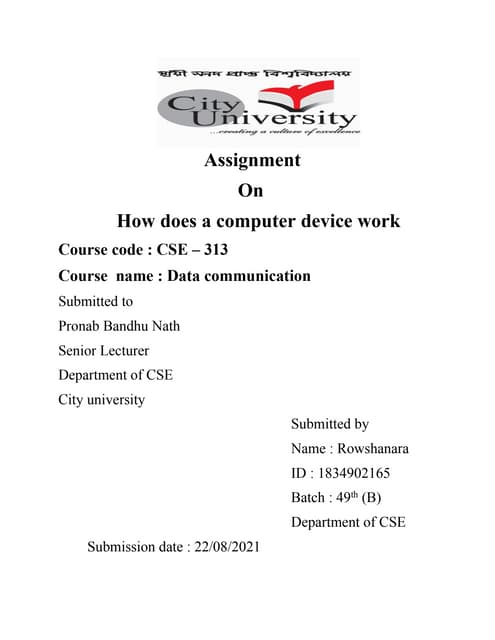 COMPUTER FUNCTIONS | PPTX | Data Storage and Warehousing | Computing