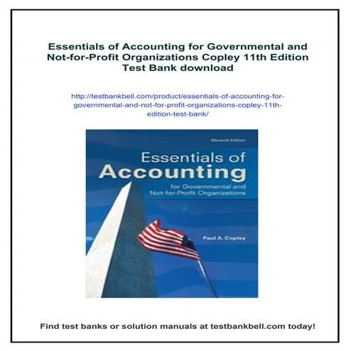 Essentials of Accounting for Governmental and Not-for-Profit ...