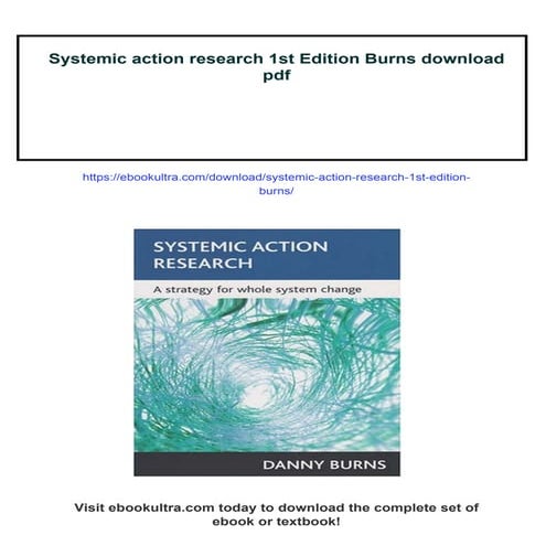 Systemic action research 1st Edition Burns | PDF
