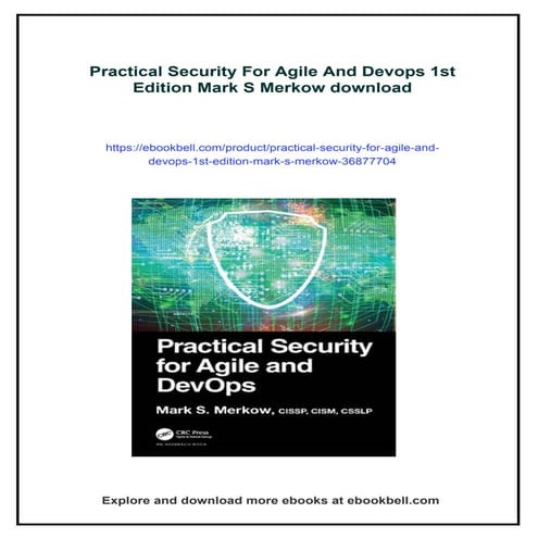 Practical Security For Agile And Devops 1st Edition Mark S Merkow
