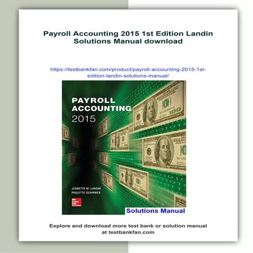 Payroll Accounting 2015 1st Edition Landin Solutions Manual