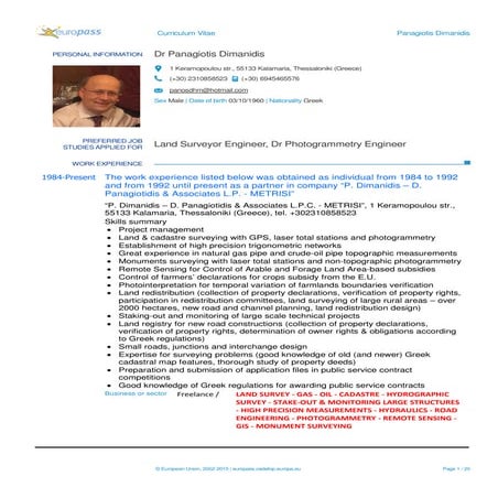 CV DIMANIDIS EUROPASS