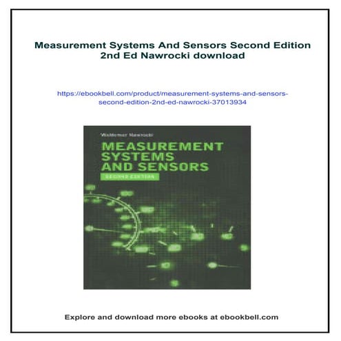 Measurement Systems And Sensors Second Edition 2nd Ed Nawrocki