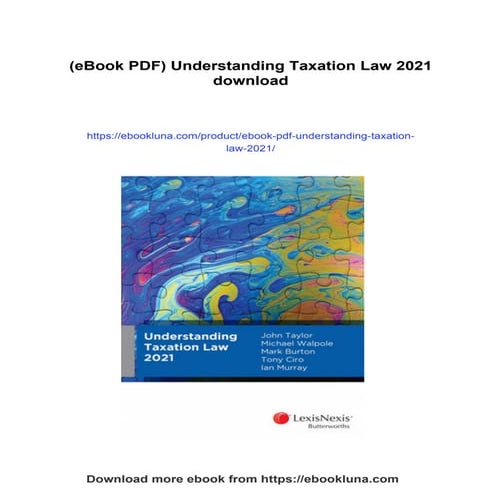 (eBook PDF) Understanding Taxation Law 2021 | PDF