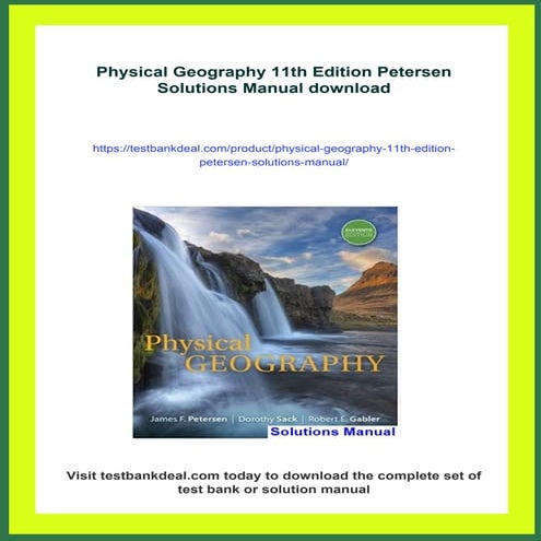 Physical Geography 11th Edition Petersen Solutions Manual